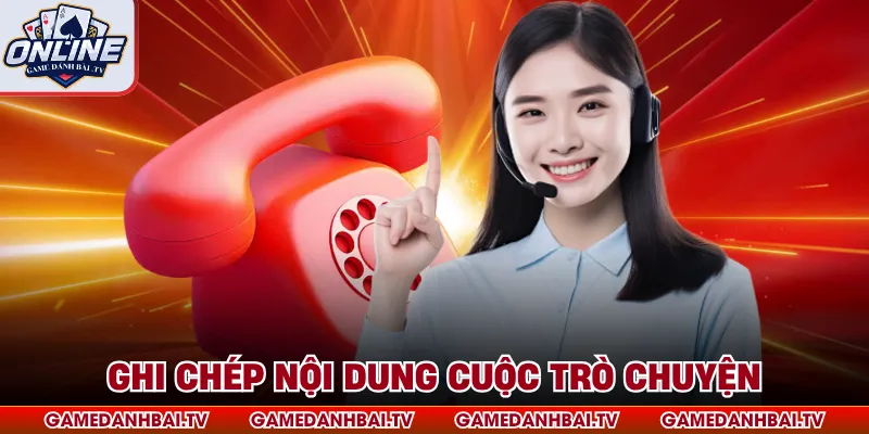 Ghi chép nội dung cuộc trò chuyện